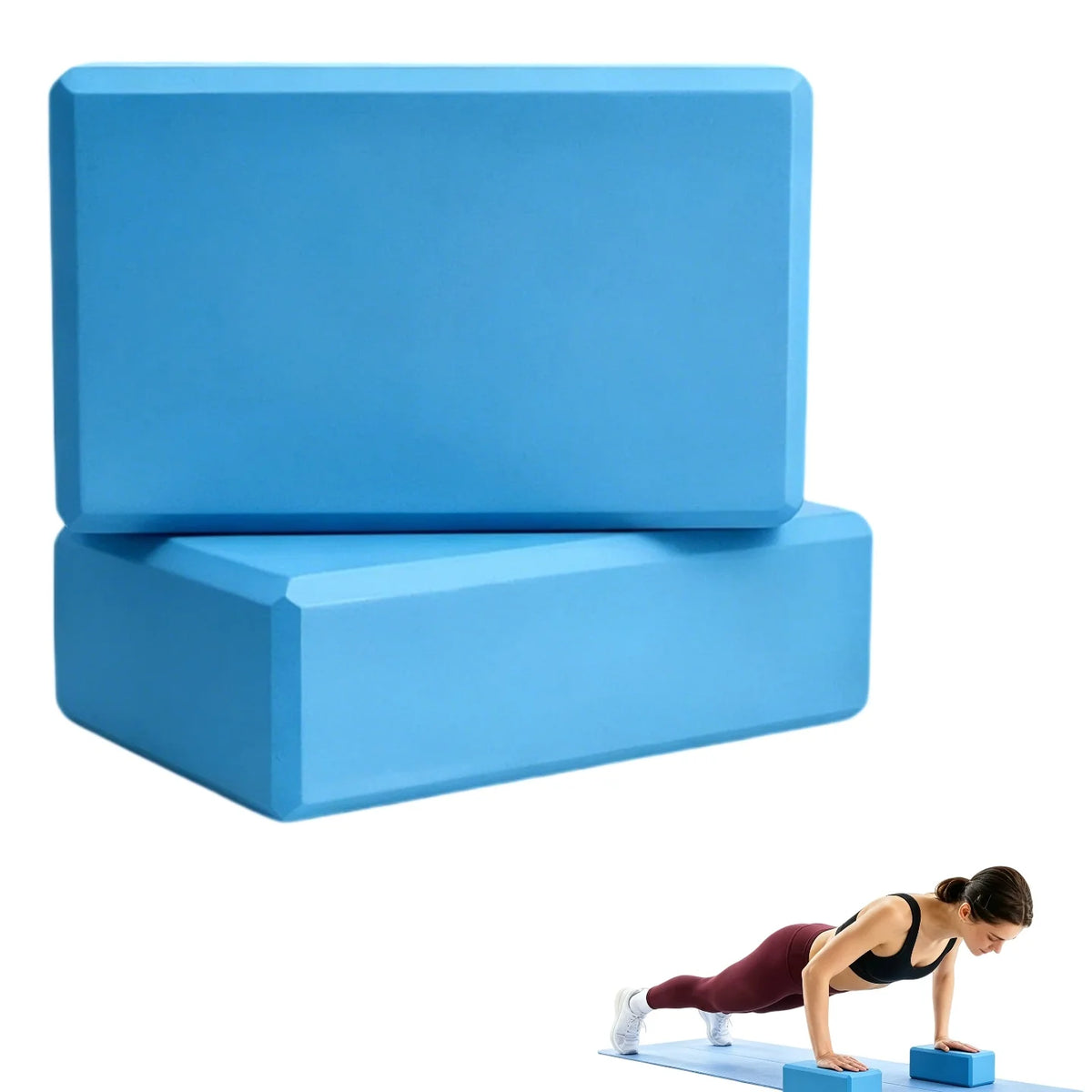 Yoga Blocks Gym Foam Brick Pilates Training Exercise Fitness Bolster Pillow Cushion Stretching Body Shaping Building Cubes