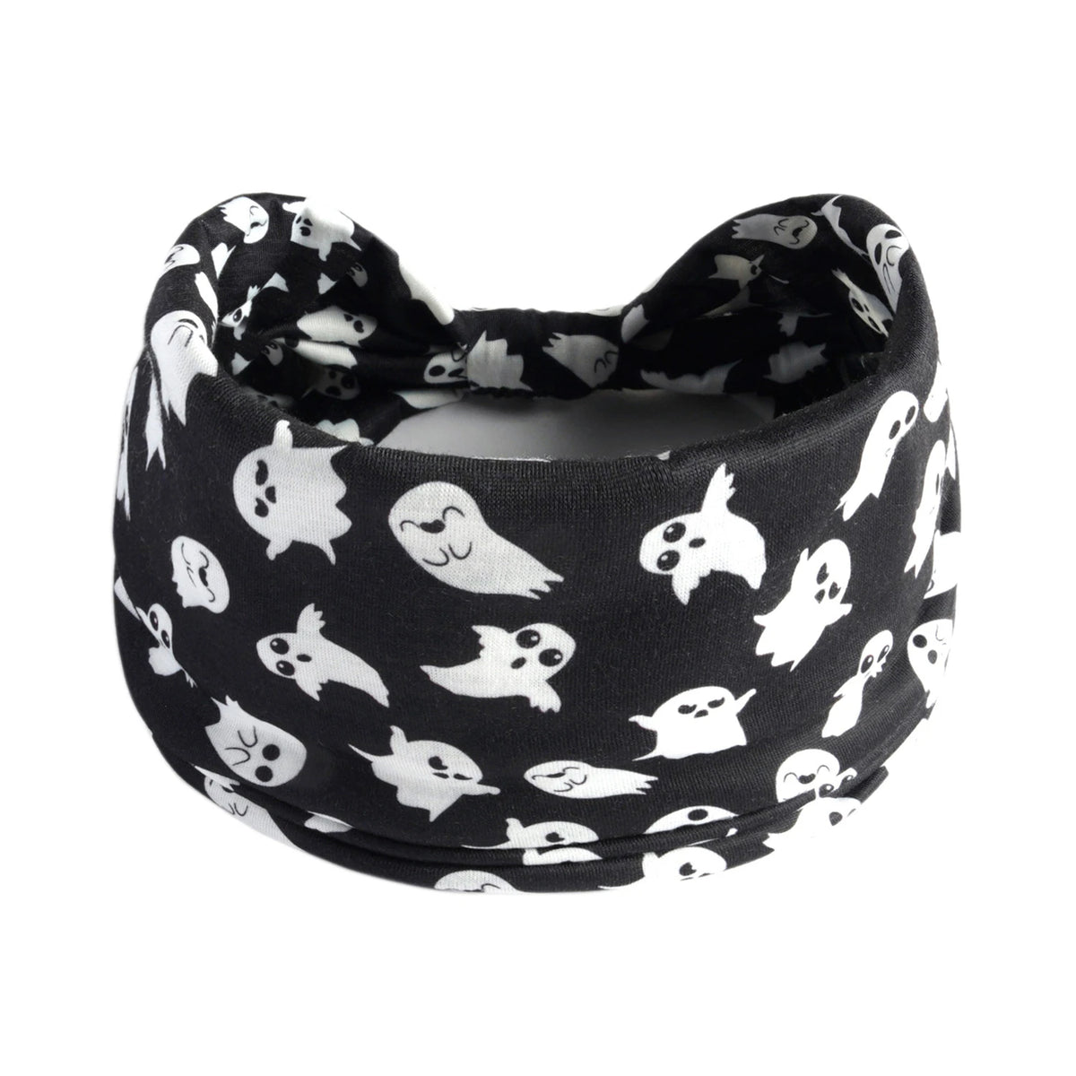 Halloween Printed Wide Headband Skull Pumpkin Ghost Pattern Stretch Elastic Hair Band Women Party Hair Accessory