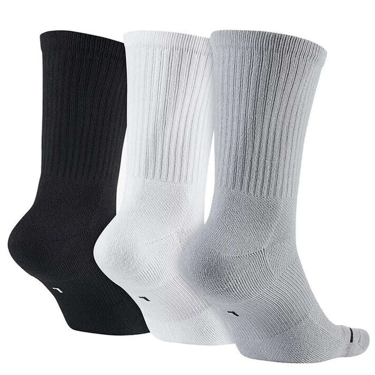 Nike (NIKE) 3-Pack Socks for Men and Women: Air Jordan Training Breathable Casual Socks, Mid-Calf Sports Socks SX5545-019