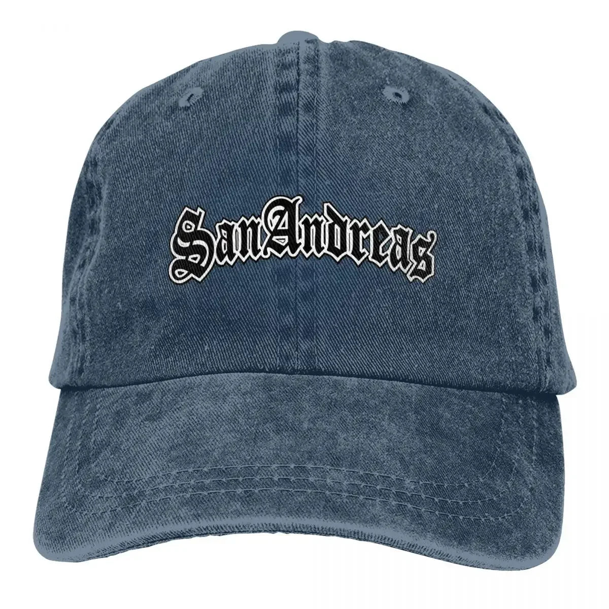 Classic GTA San Andreas Logo Baseball Cap Unisex Style Distressed Denim Sun Cap Outdoor Running Golf Adjustable Caps Hat