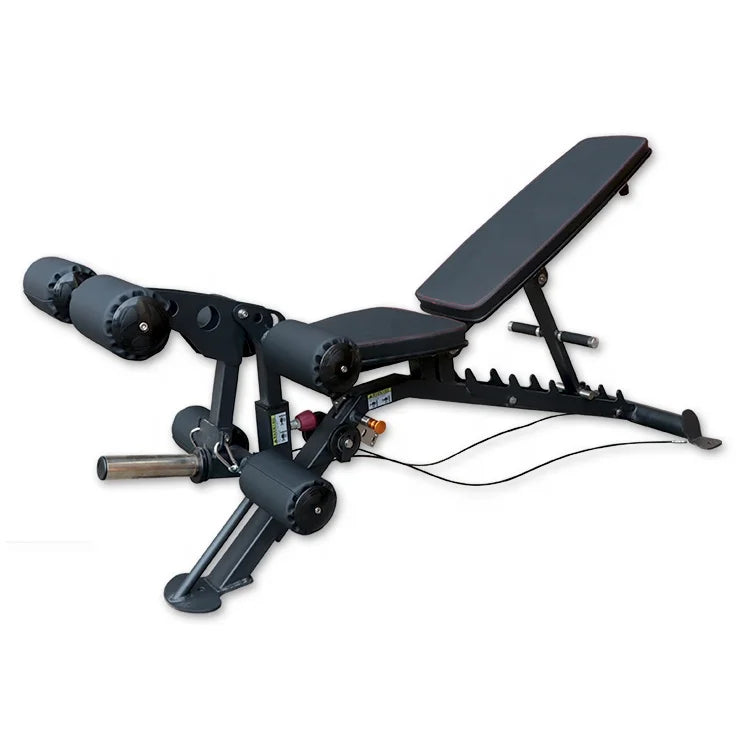 Commercial Exercise Trainer Gym Weight Bench Leg Curl Weight Bench Multifunction Adjustable Workout Black CE Unisex Nordic Bench