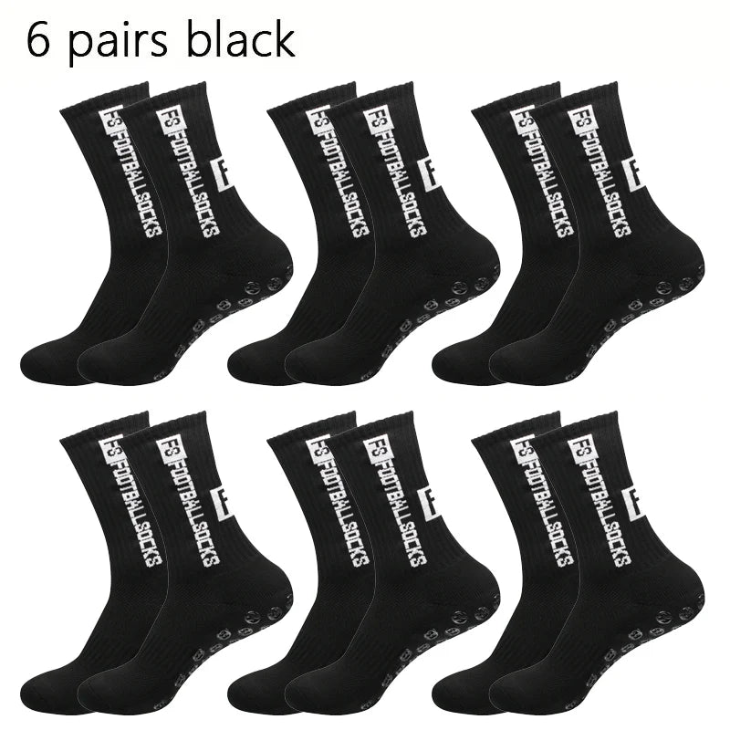 4/5/6 Pairs Football Socks Men Women Non-slip Breathable Sports Socks Thickened Towel Bottom Training Yoga Soccer Socks