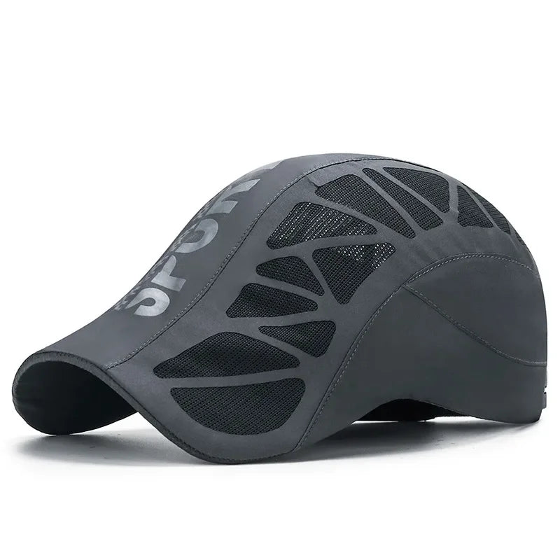 Summer New Sport Alphabet Forward Hat Men's Breathable Mesh Shade Quick Dry Hat Outdoor Sunscreen Cap