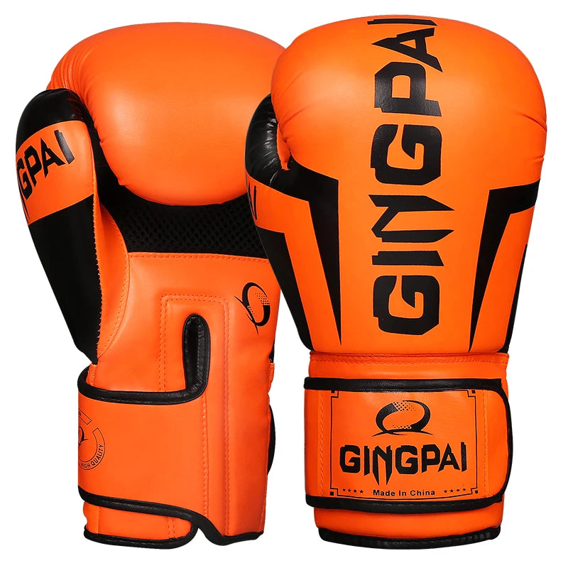 6/8/10/12/14Oz Kids Adult Boxing Gloves Breathable Professional Sanda Muay Thai Fighting Gloves PU Workout Gloves