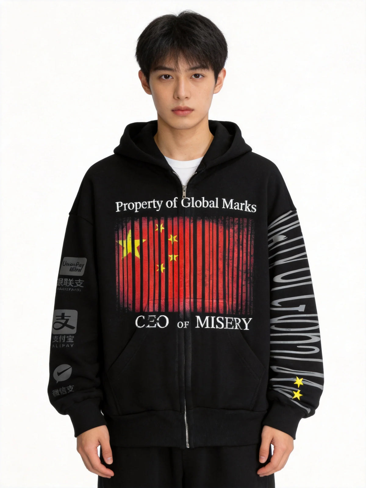 Hip Hop Grunge Chinatown Hoodies Women Streetwear Sweatshirt Tops Harajuku Casual Goth Oversized Hoodie Men Clothing Y2k Clothes