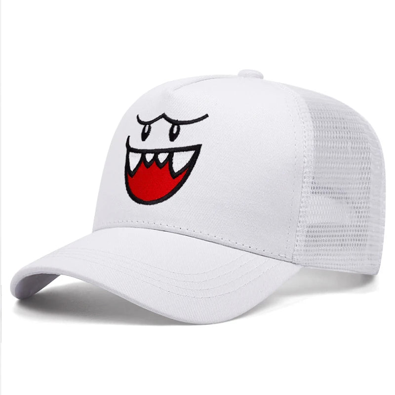 Happy face women men outdoors baseball cap Summer shading breathability Hip hop mesh cap trucker hat