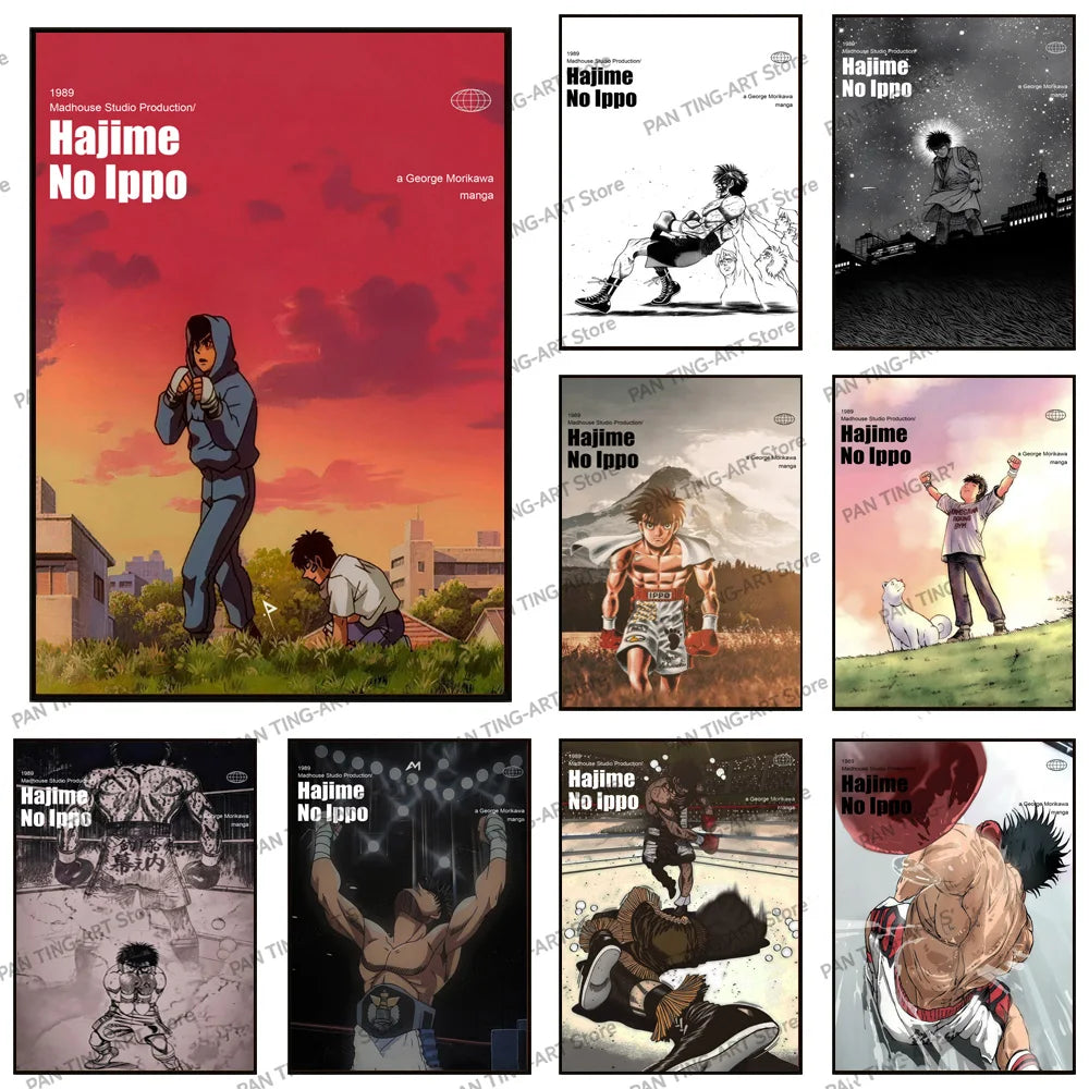 Classic Motivational Anime Hajime No Ippo Canvas Posters And Prints Home Decor Wall Art Hustle Boxing Manga Painting