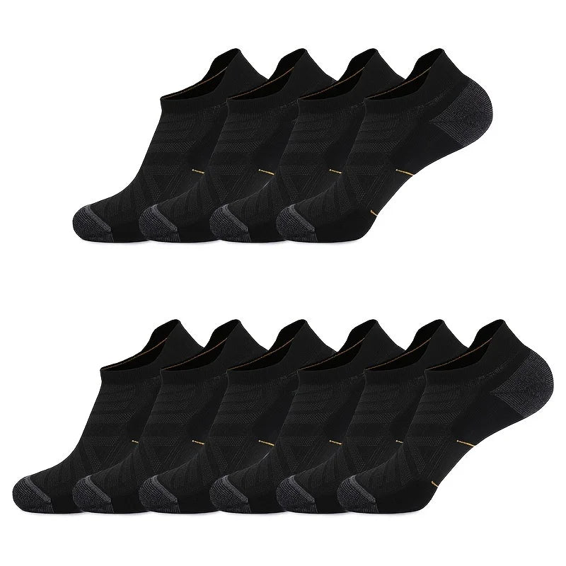 5 Pairs Unisex Merino Wool Ankle Hiking Running Socks Compression Support Thick Cushion No Show Socks Men Women Socks Breathable