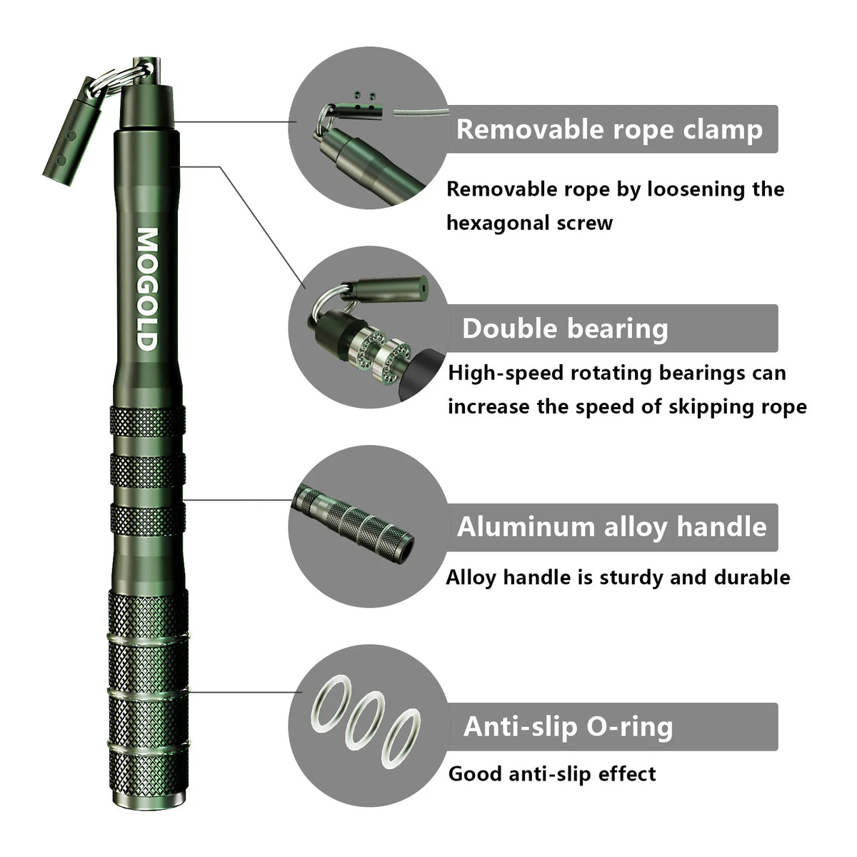 Speed rope skipping,Mogold professional fat-burning adult fitness and weight loss exercise, wire rope skipping with smooth speed
