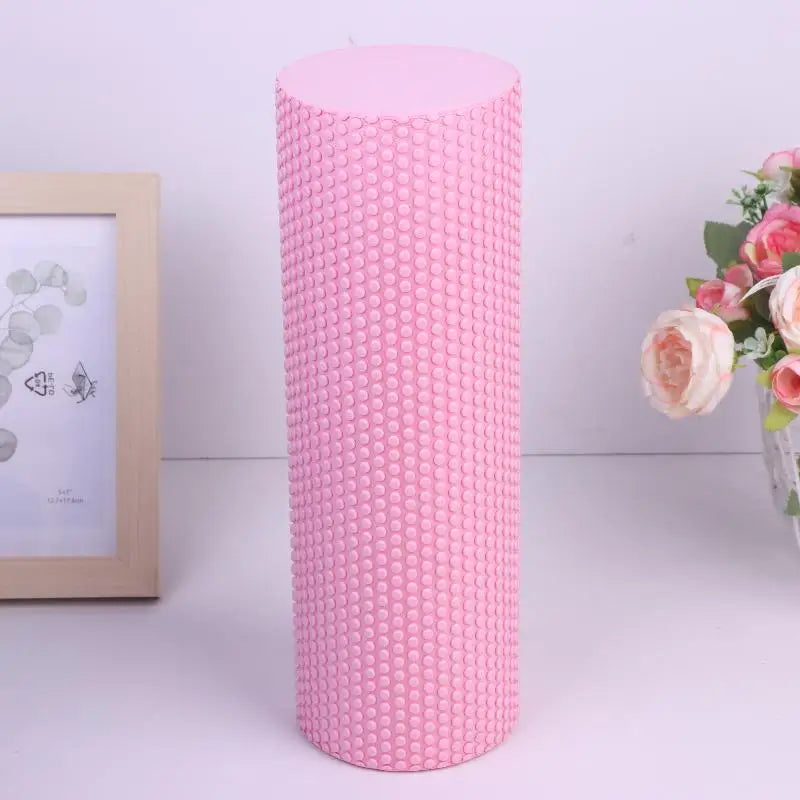 New【Yoga Roller Round EVA Foam Cylinder Roller For Pilates Exercise Enhanced Home Workouts Diameter 10cm Length 30cm】