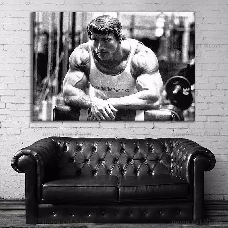 Scandinavian Classic Fashion Wall Art Arnold Schwarzenegger Bodybuilding Canvas Poster Print Home Bedroom Living Room Decoration