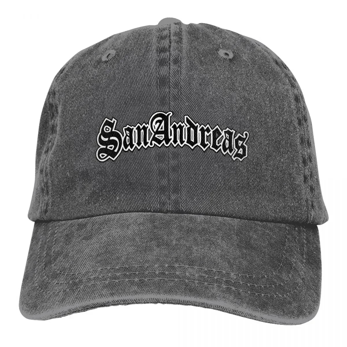 Classic GTA San Andreas Logo Baseball Cap Unisex Style Distressed Denim Sun Cap Outdoor Running Golf Adjustable Caps Hat