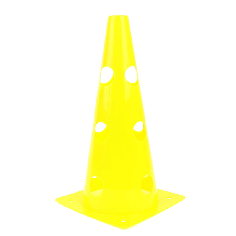 NEW 5Pcs 32CM Barrier Football Road Flat Training Cone Perforated Sign Obstacles Road Cones Soccer Basketball Training Equipment
