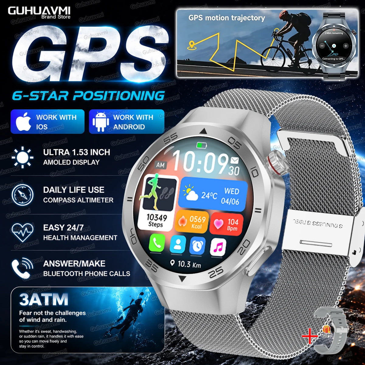 Men Smart watch 6 1.53