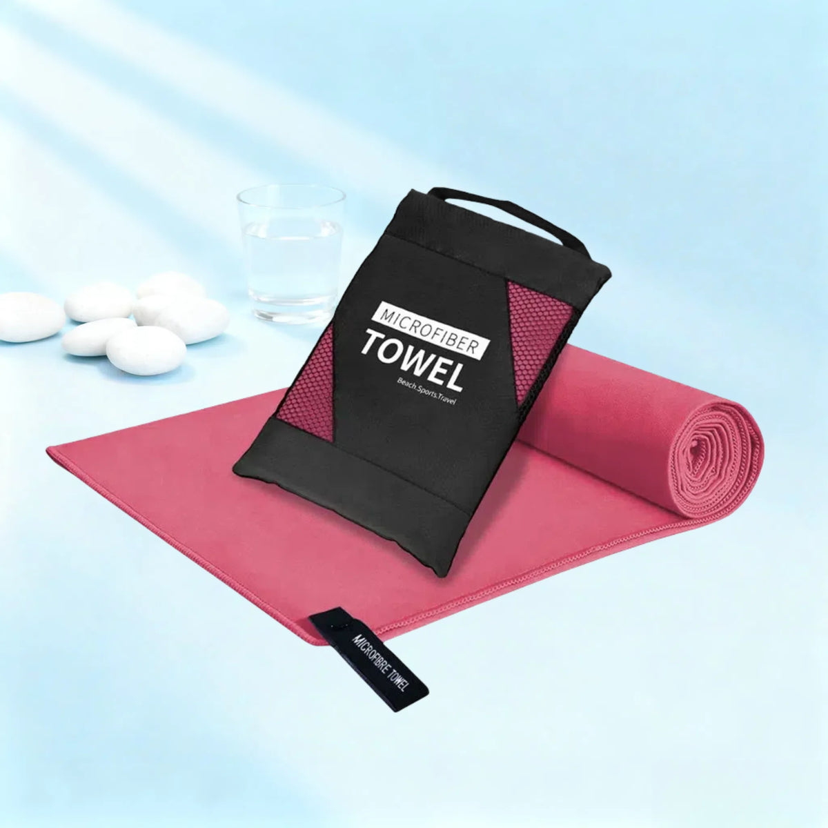 Microfiber Quick-Dry Lightweight Sandproof Towel Portable Compact for Swim Yoga Gym Beach Travel Sports Supplies