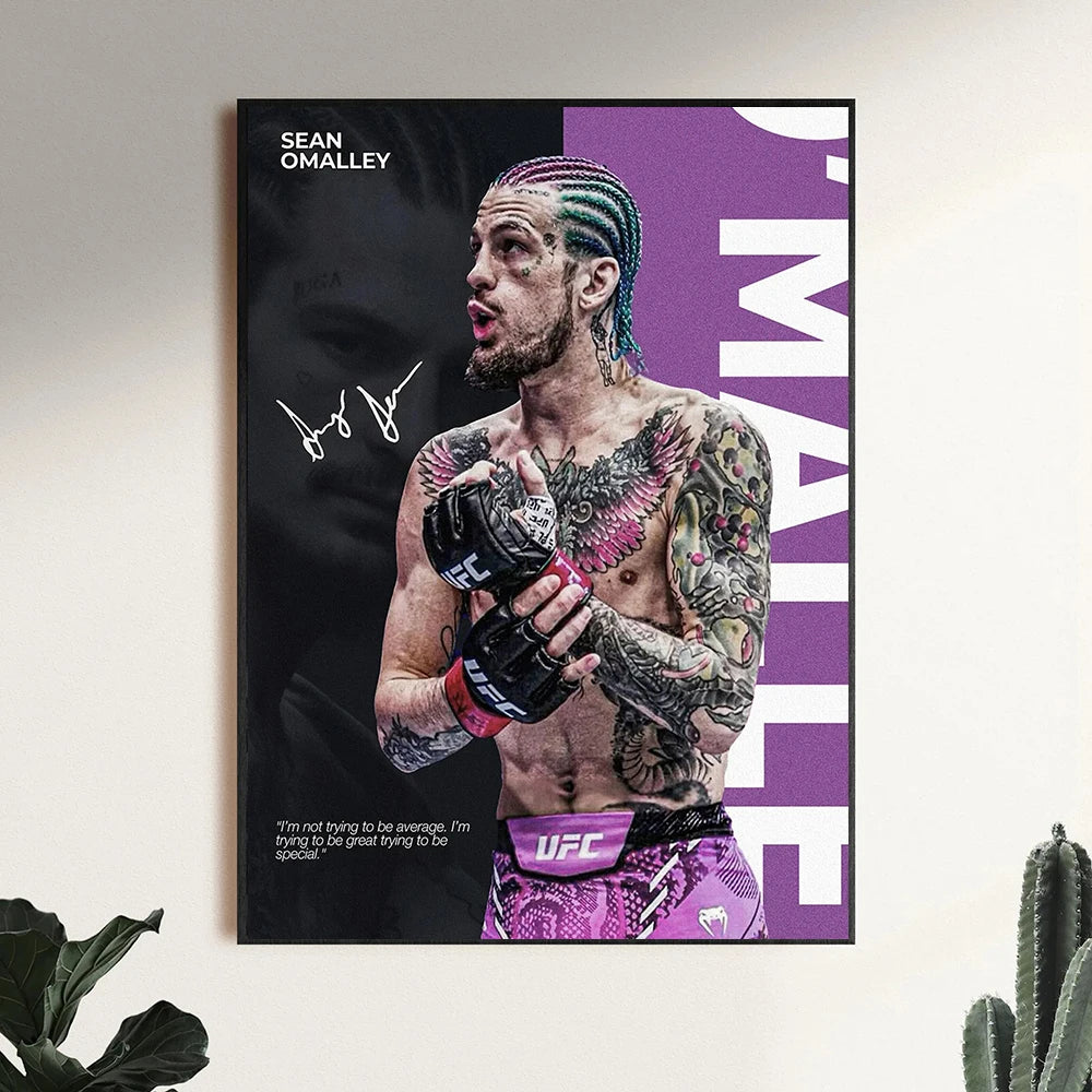 Famous Boxing Legends Fighting Poster UFC Inspirational ILIA TOPURIA Canvas Print Painting Wall Decor Gym Home Mural Cuadros