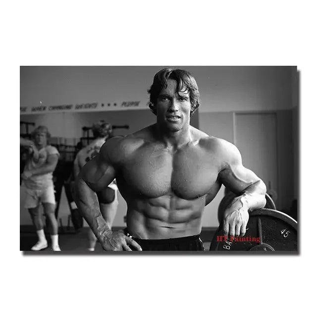 Scandinavian Classic Fashion Wall Art Arnold Schwarzenegger Bodybuilding Canvas Poster Print Home Bedroom Living Room Decoration