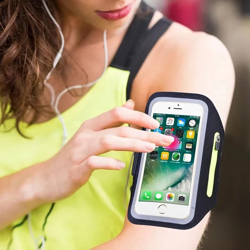 Outdoor Sports Multi-functional Arm Bag With Double Zipper Head Phone Earphone Storage Bags For Smartphones Running Accessories