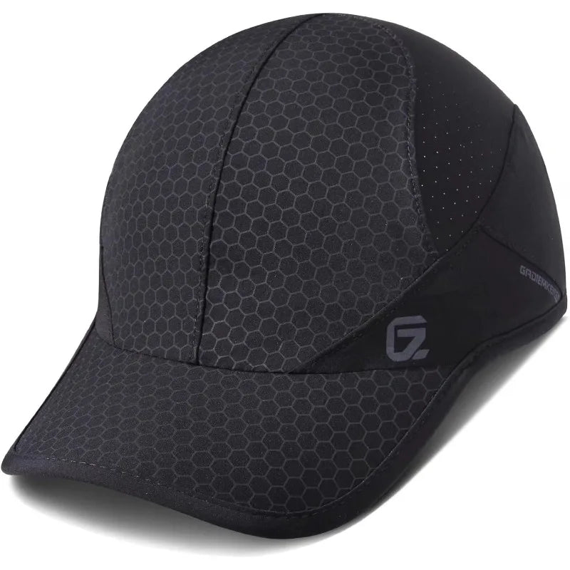 GADIEMKENSD Quick Dry Stretch Running Hat Adjustable Breathable Baseball Cap with Soft Brim Casual Sun Protection Hat