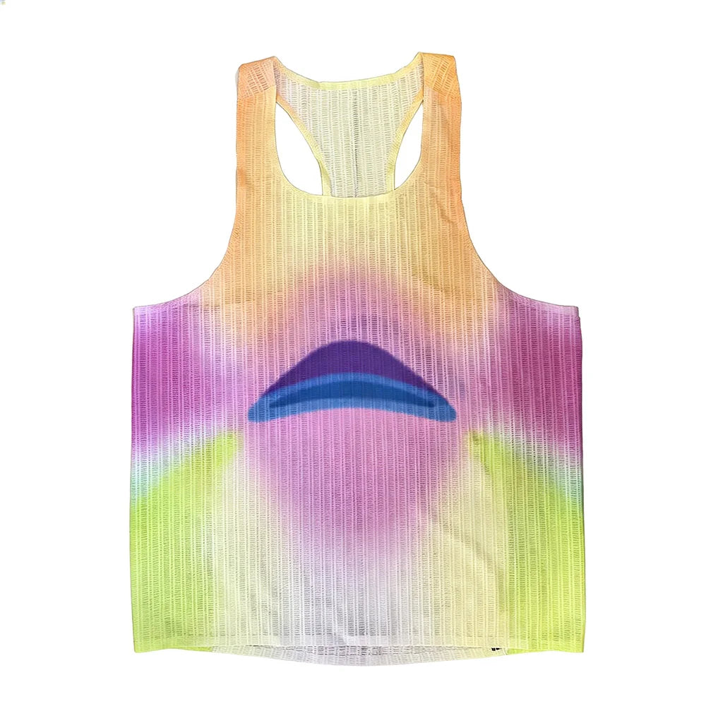 Athletics Tank Top Running Vest Speed Fitness Shirt Sleeveless Men Track Field Singlet