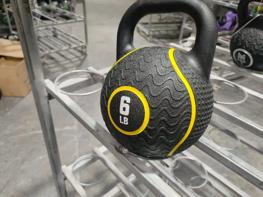 3KG 4KG Home Workout Equipment Rubber Coated Sand Filled Kettlebell