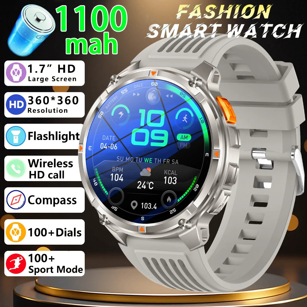2026 New T-Rex3 Ultra 1100mAh Super Capacity Battery Adult Men Smart Watch 1.7