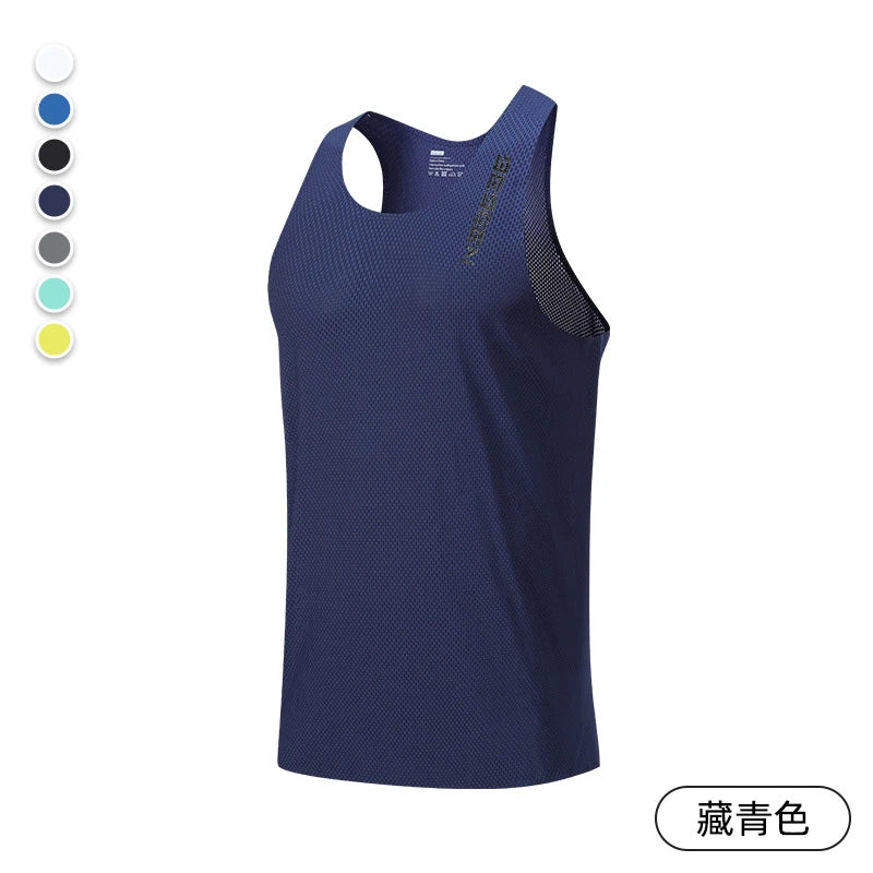 NEW Adult Men Running Outdoor Shirts Tight Gym Tank Top Fitness Marathon T-shirts Sport Exercise Basketball Vest Clothes