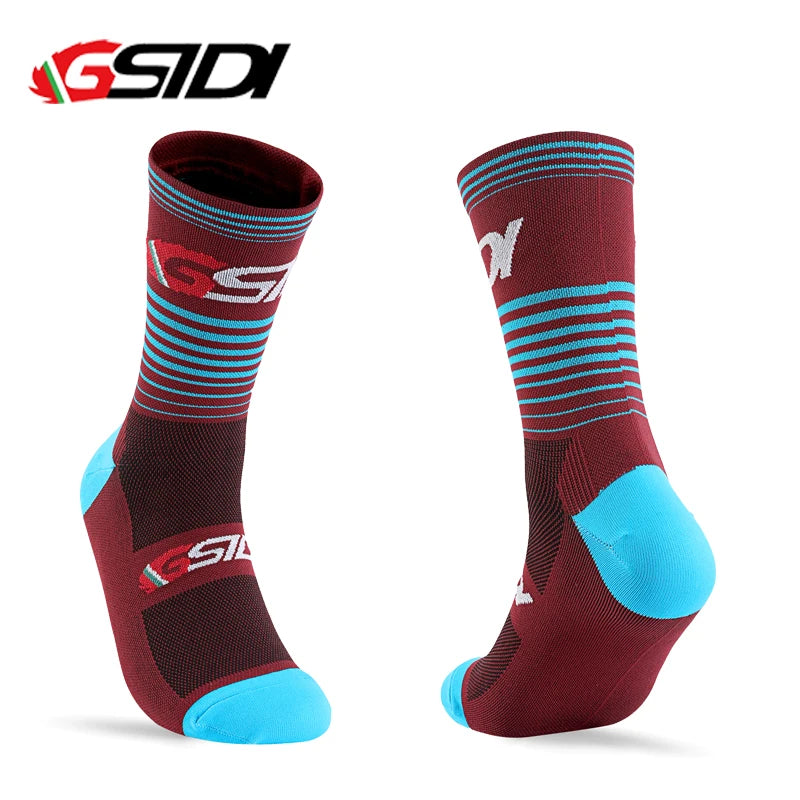 GSTDI New Cycling Socks High Quality Compression Men Bike Outdoor Women Running Professional Sports Running