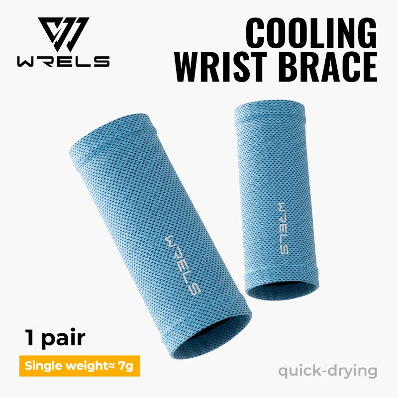 WRELS Wristband Cooling Absorbent Sweatband Breathable Quick Dry Sport Wrist Support Basketball Running Tennis Band Wrist Wrap