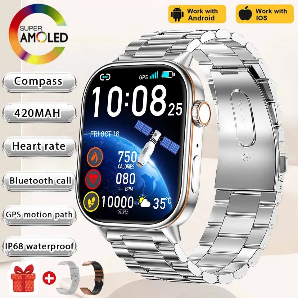 Newly Built-in GPS Sports Fitness Pilates Smart watch Women Fashion Precise Positioning 5ATM Waterproof Bluetooth Call Bracelets