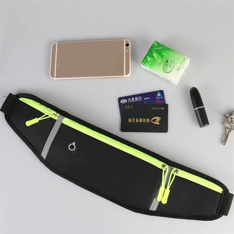 Professional Running Waist Bag Sports Belt Pouch Mobile Phone Case Men Women Hidden Pouch Gym SportsBags Running Belt Waist Pack