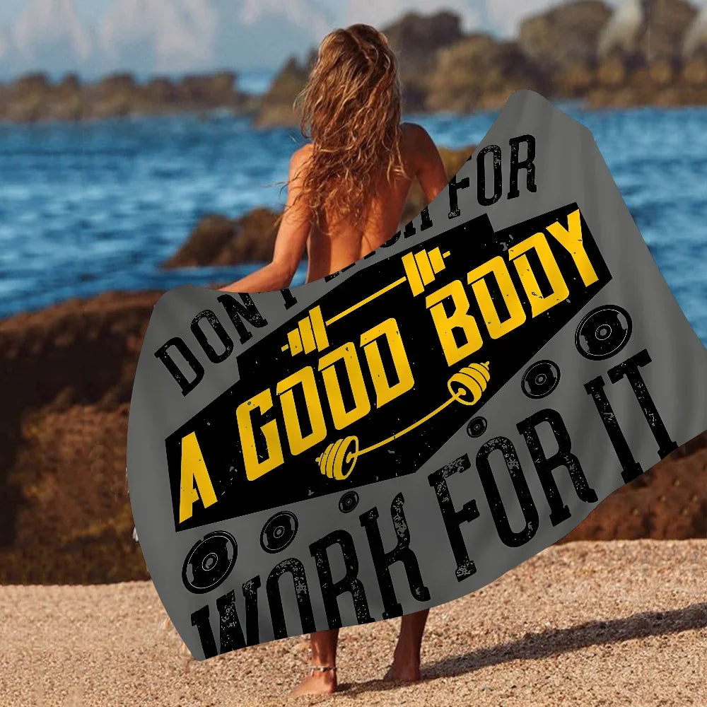 Powerhouse Gym Towel Microfiber Beach Towel Absorbent Quick dry Soft Yoga Swimming Resort Mountain Climbing Towel