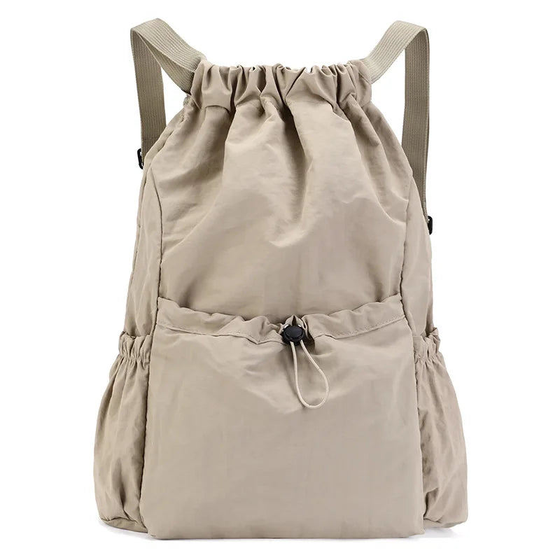 Backpack Unisex Schoolbag Outdoor Trend Lightweight Large Capacity Waterproof Drawstring Sports Bag Polyester Home Storage Bags