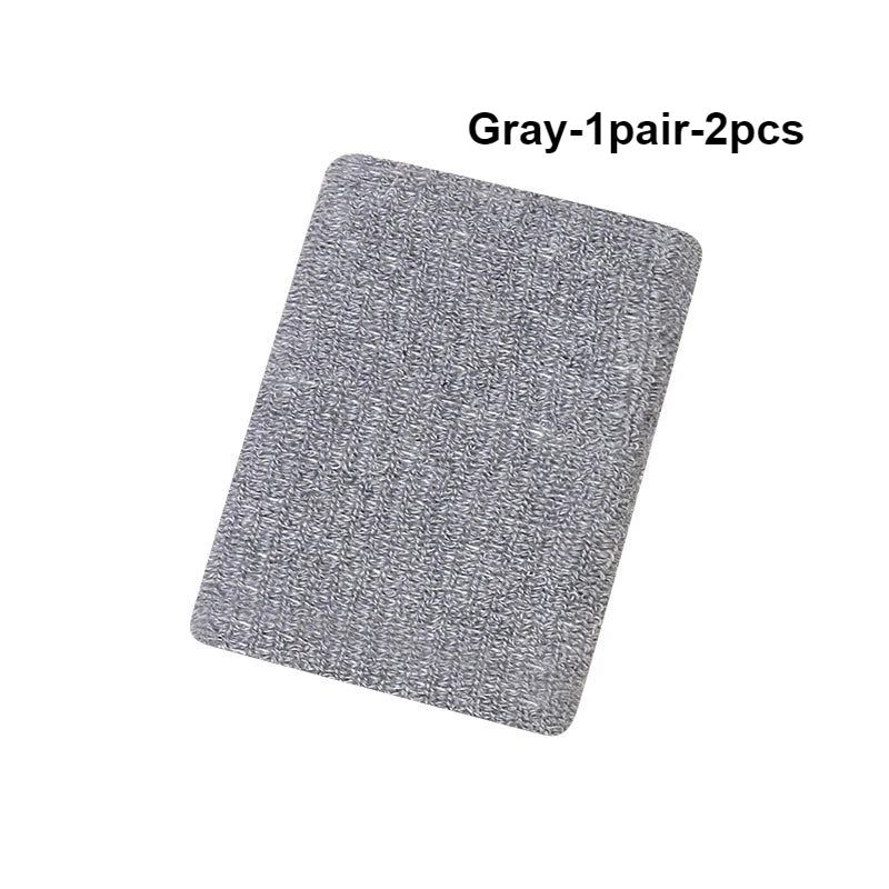 New Hot 1Pairs 2Pcs Set Breathable Cotton Wrist Sweatbands Sweat Absorbent Wristbands for Tennis Football Basketball Running Gym