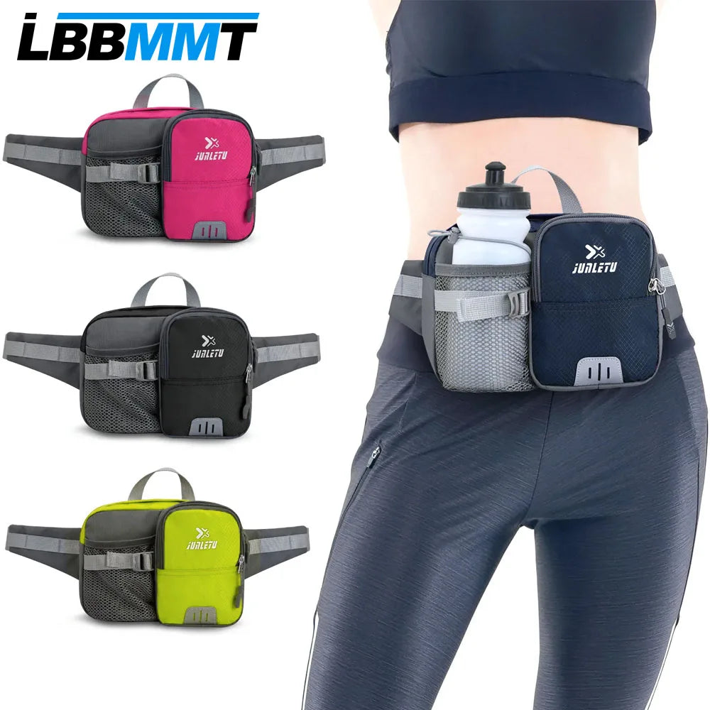 Water-Resistant Adjustable Fanny Pack with Bottle Holder & Multi-Pockets for Hiking, Running, Cycling, Travel, Outdoor