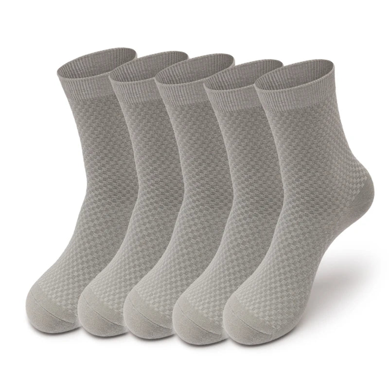 5pairs/lot men bamboo fiber socks new classic business socks summer winter casual man dress sock plus size eur38-48