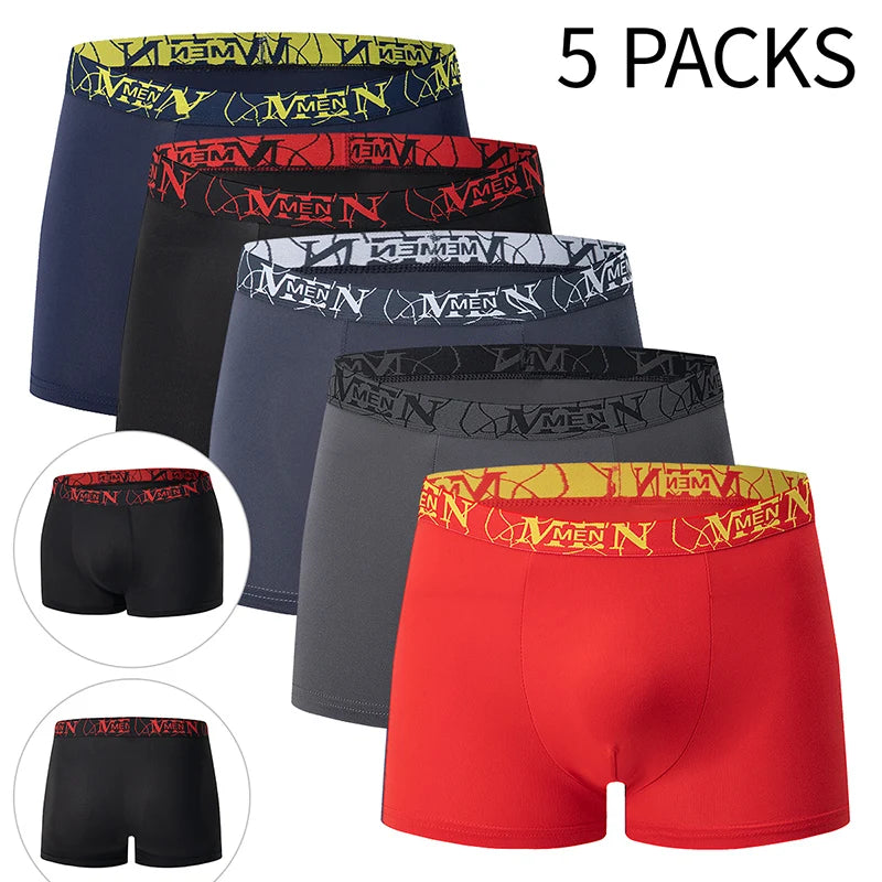 5/10 Piece Set Of Four Season Men's Casual Sports Underwear Comfortable Plus Size For Teenagers Cycling And Running Base Shorts