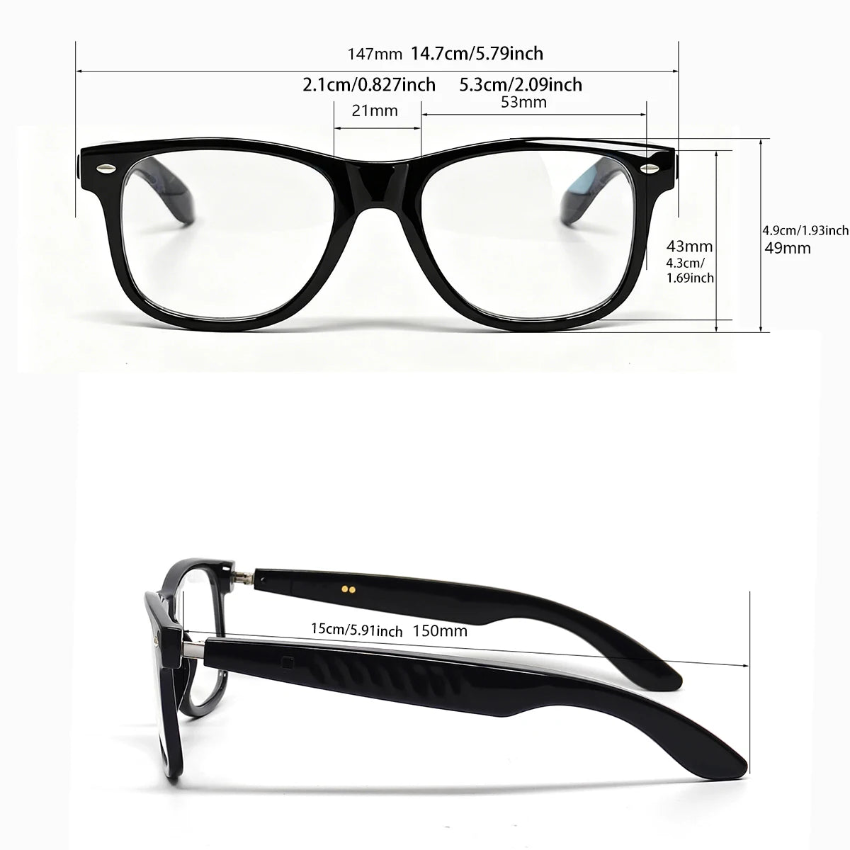 New Smart Translation Glasses with Dual-Touch Audio Playback and Hands-Free Calling