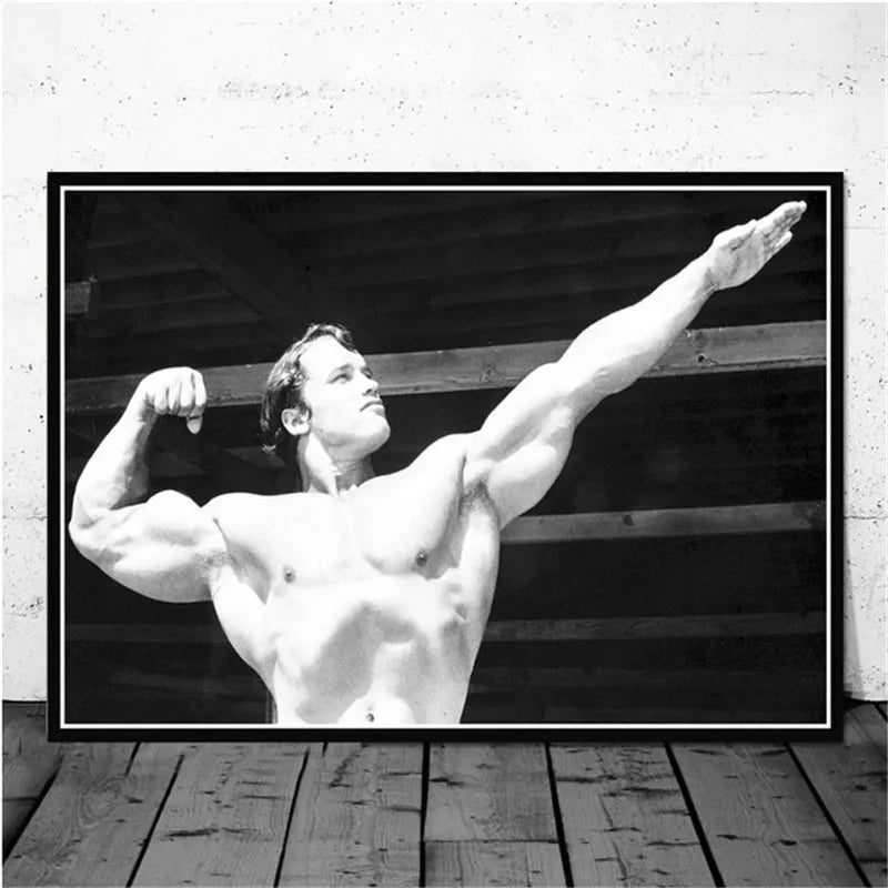 Modern Classic Wall Art Arnold Schwarzenegger Bodybuilding Fitness Oil Painting Posters Prints Home Bedroom Living Room Decor