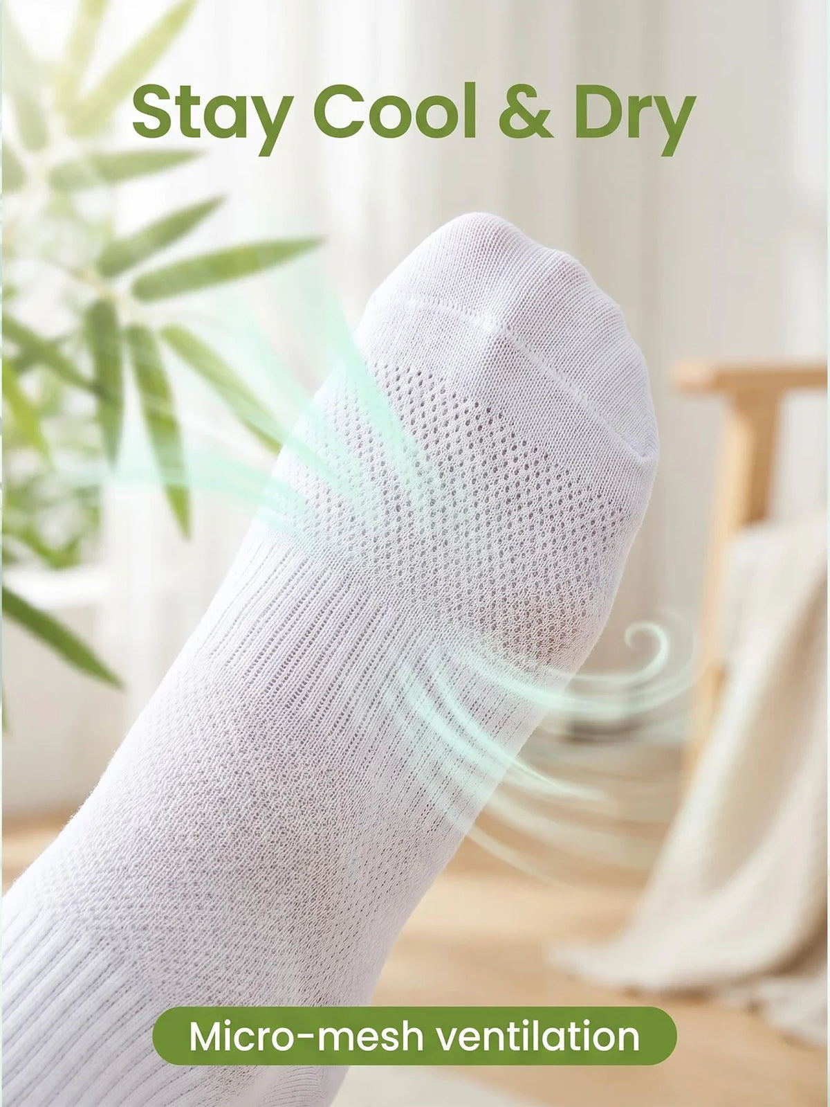 5 pairs Bamboo Fiber Mesh Socks Men Summer Thin Breathable Anti-Sweat No Smell Medium Tube Socks for Business Commute Sports