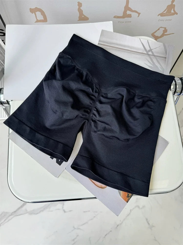 Shorts Low Ribbed Band Gym Shorts Women Workout Clothes Scrunch Bum Seamless Shorts Yoga Biker Sports Shorts