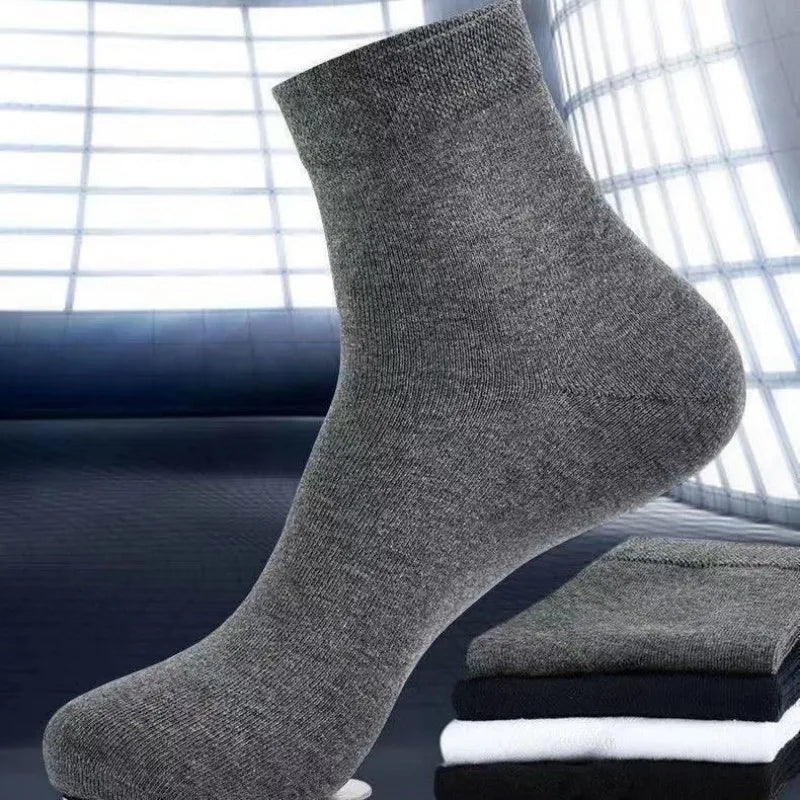 5/10 Pairs Men's Cotton Socks New Style Black Business Men Socks Soft Breathable Summer Winter for Male Socks Plus Size 38-45