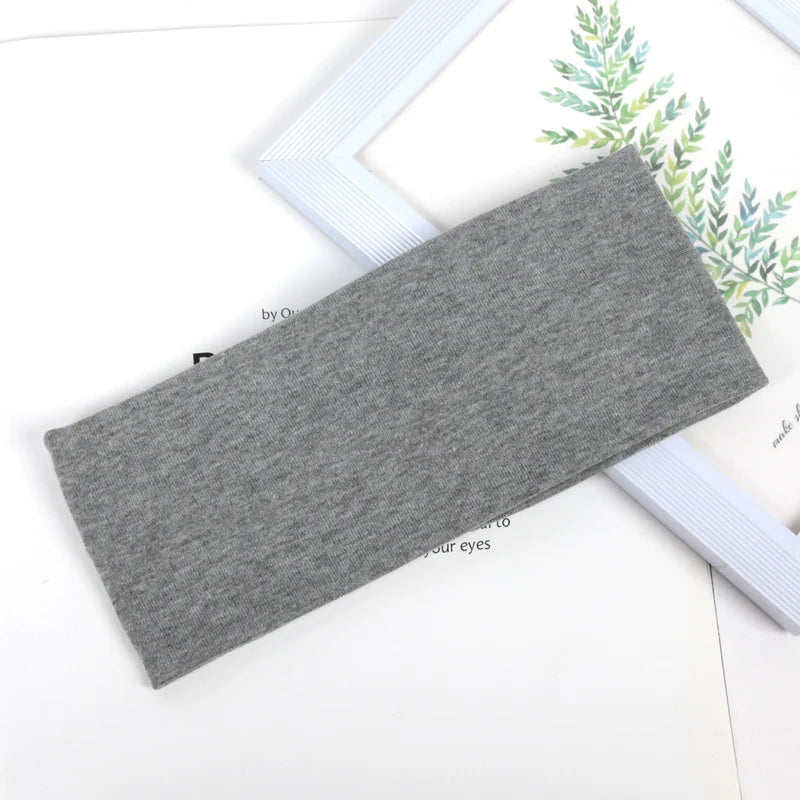 Unisex Solid Color Wide Elastic Hairband Running Sport Headband Yoga Sweat-absorbing Hair Band Fashion Headband Hair Accessories