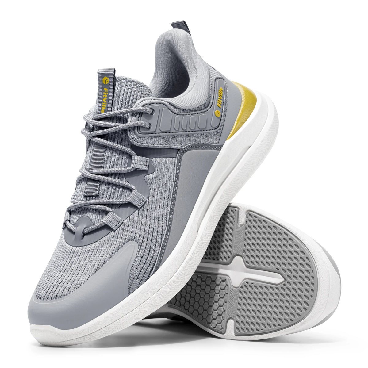 FitVille Sports Sneakers Extra Wide Toe Box Walking Shoes for Men Breathable Comfort Gym Running Shoes Slip-resistant Size 40-50