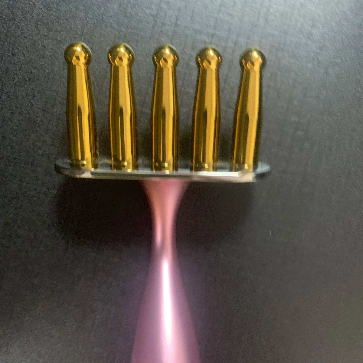 Lymph Meridian Massage Stick Acid Discharge Bar Shoulder And Neck Pink Curved-Handle Magnetic Fork Made Of Titanium Alloy