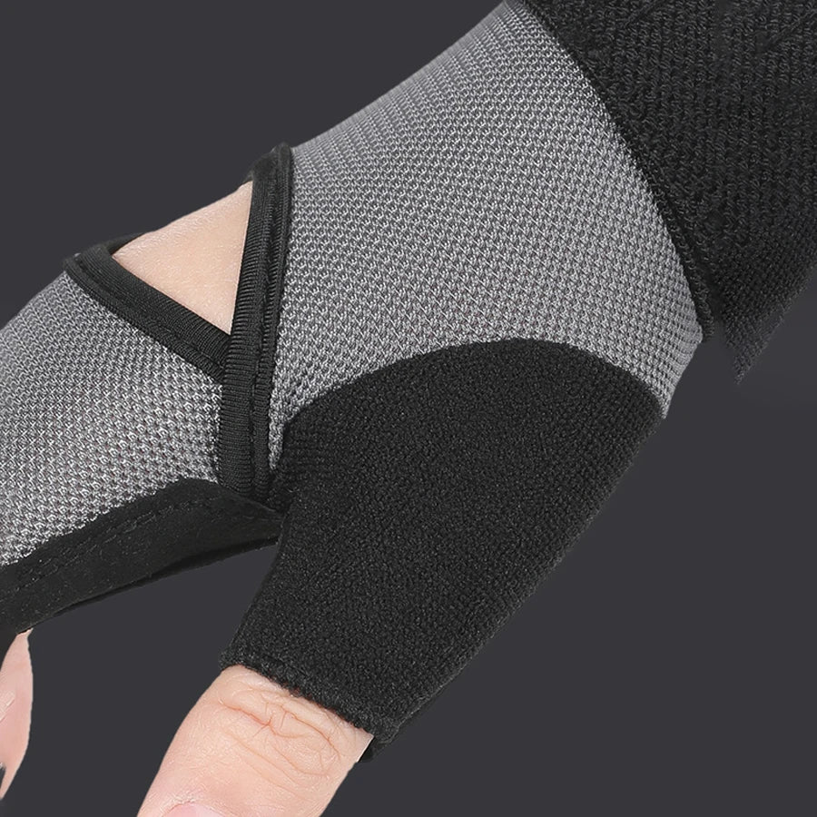 Fitness gloves, outdoor men's and women's extended wristbands, fitness protection, cycling, horizontal bar, anti slip exercise,