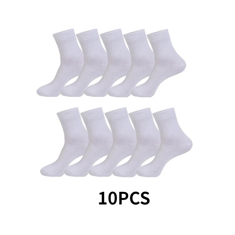 5/10 Pairs Men's Cotton Socks New Style Black Business Men Socks Soft Breathable Summer Winter for Male Socks Plus Size 38-45
