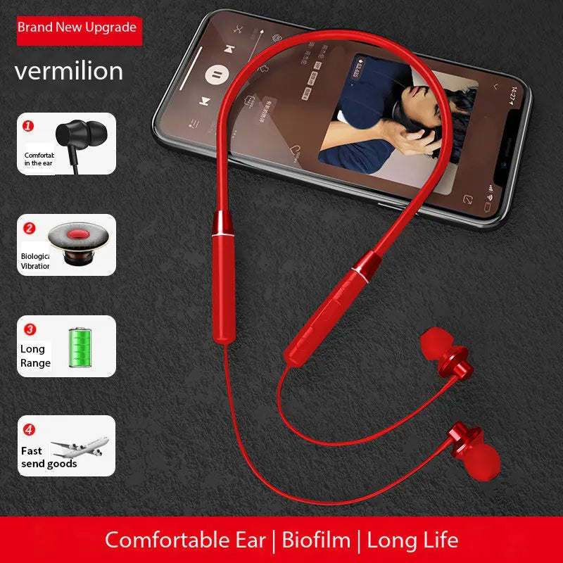 Neckband Wireless Sports Headset Compatible With All Mobile Phones Suitable For Students Boys And Girls Birthday Gifts