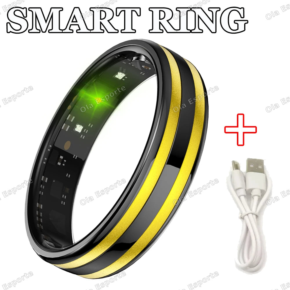Gesture Sensing Smart Ring Outdoor Waterproof Smartring Real HRV Monitoring Heart Rate Blood Oxygen Health Monitor Sports Rings