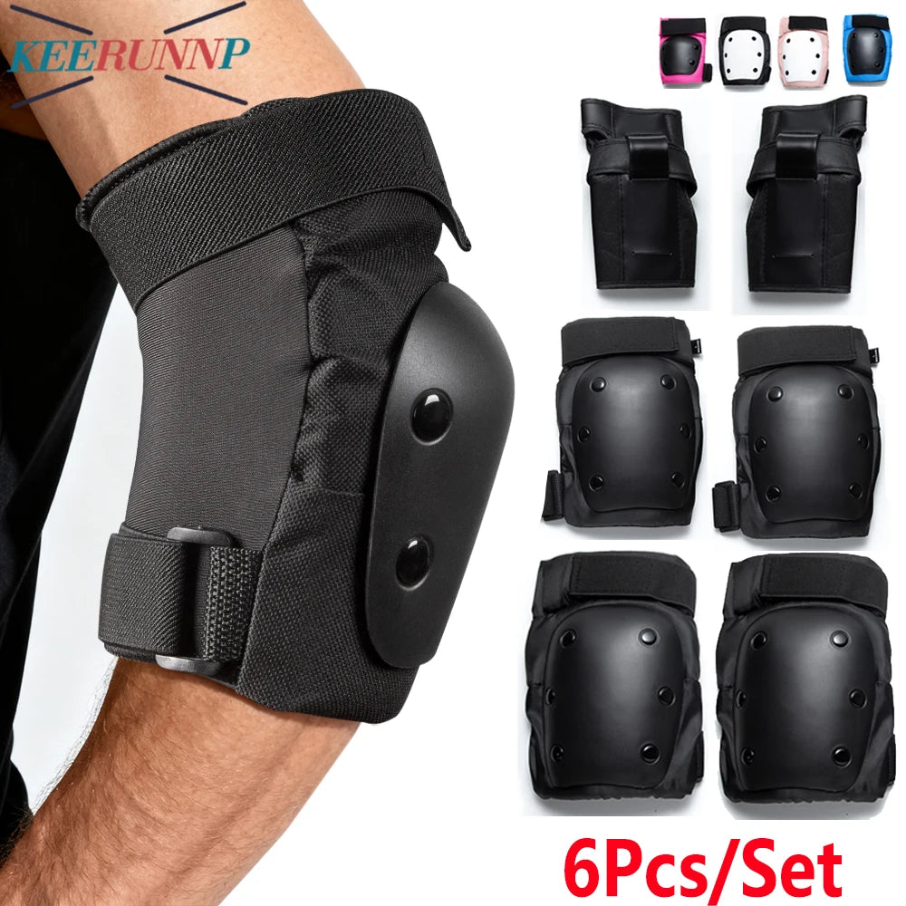 Knee Pads,Elbow Pads & Wrist Guards for Men Women & Kids - Protective Gear for Skateboarding,BMX &Scooter - Multi-Sport Pad Set